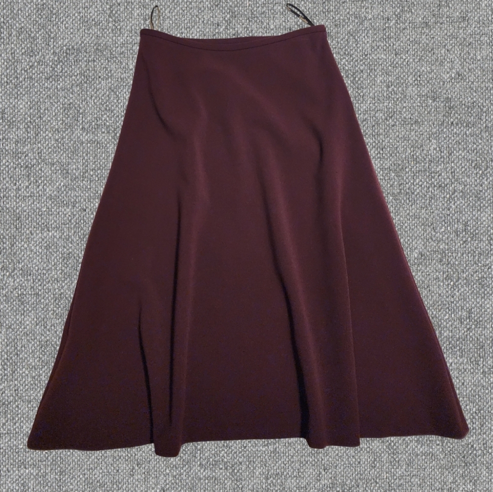 Calvin Klein Deep Burgundy A-Line Skirt